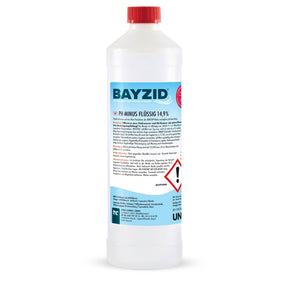 1 kg BAYZID® pH Minus flüssig 14,9% für Pools in Flaschen - Höfer Chemie GmbH