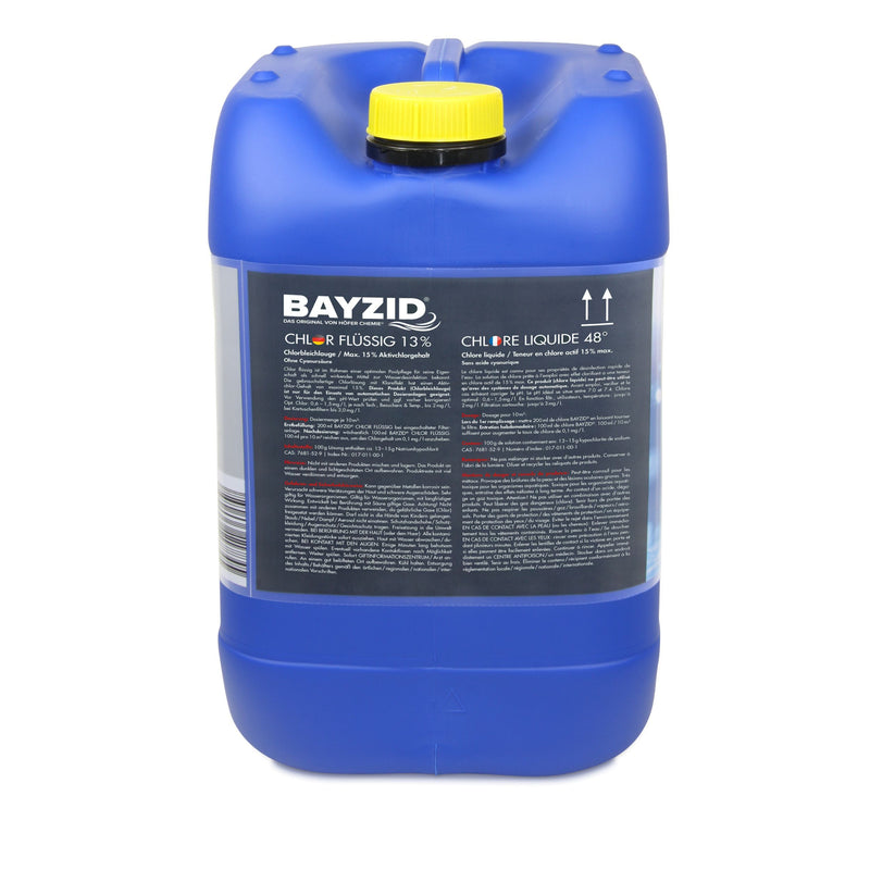 25 kg BAYZID® Chlor 13% flüssig für Pools in Kanister