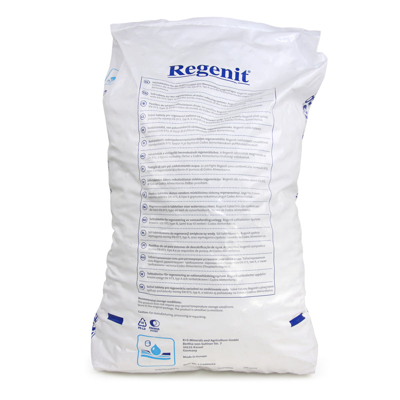 25 kg Regenit® verdampte zouttabletten voor de regeneratie van wateronthardingssystemen