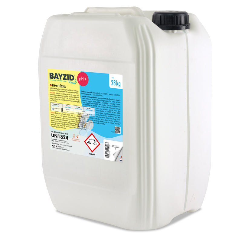 28 kg BAYZID® pH Plus flüssig für Pools in großen Kanistern