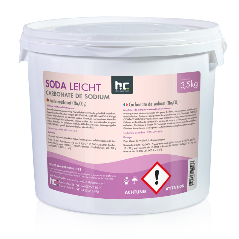 3,5 kg natriumcarbonaat (soda) lichte technische kwaliteit