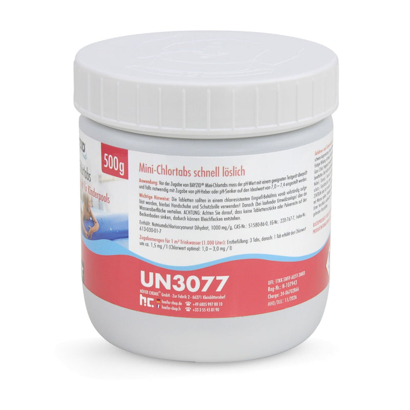 500 g BAYZID® Mini - Chlortabs 2,7 g für kleine Pools - Höfer Chemie GmbH