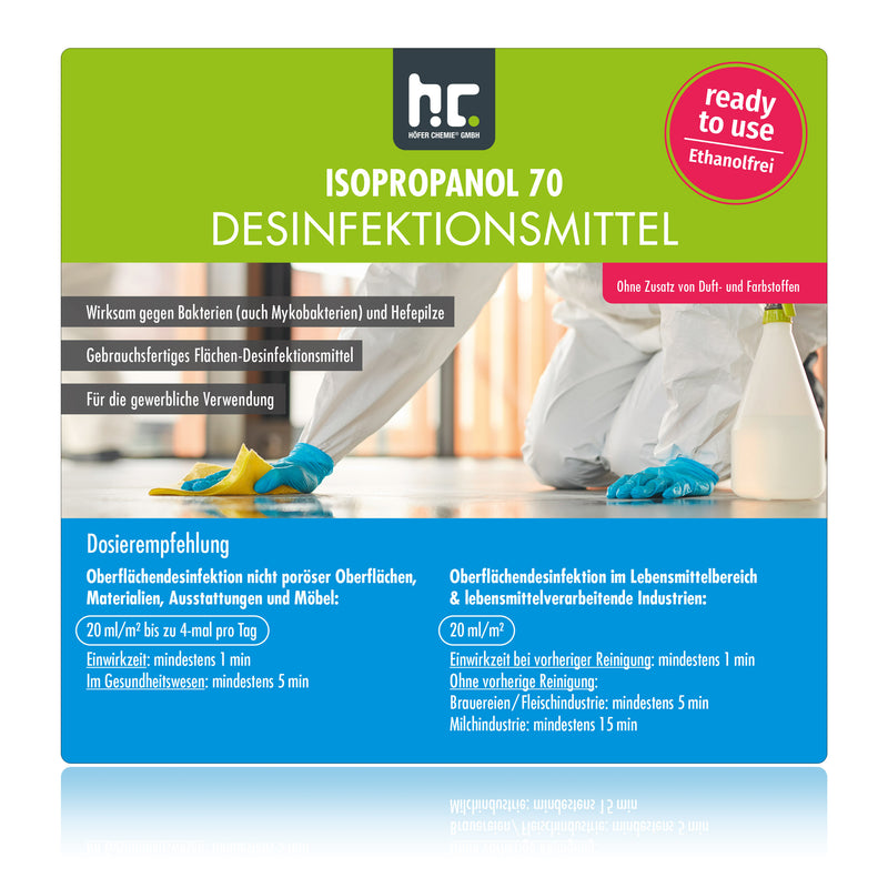 10 L Isopropanol 70 - Desinfektionsmittel für Oberflächen