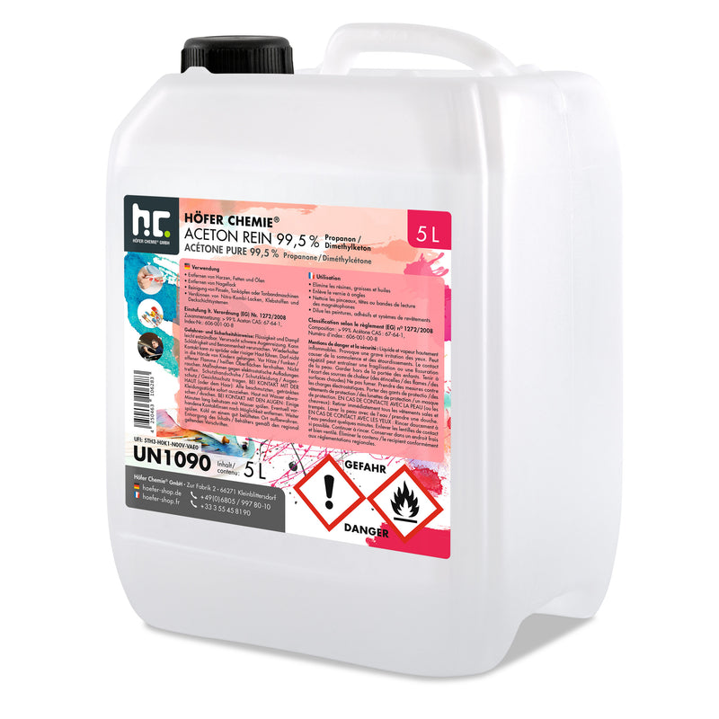 5 L Höfer Chemie® Aceton rein 99,5% in Kanister