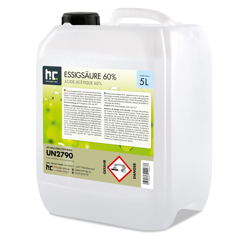 5 L Höfer Chemie® Essigsäure 60% in Kanistern