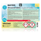 5 kg BAYZID® Aktivsauerstoff Tabletten 20g für Pools in Eimer