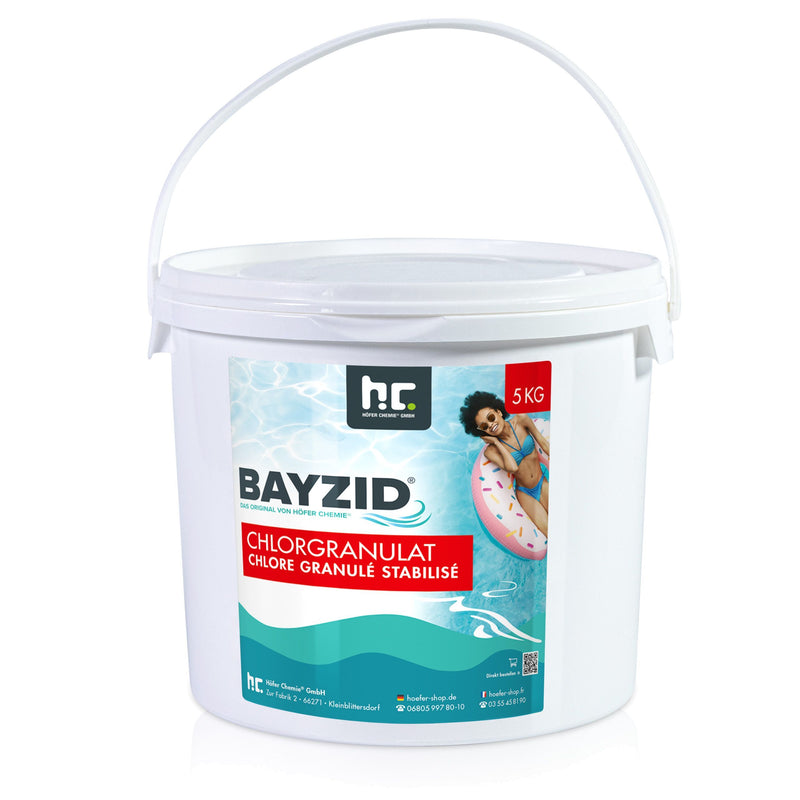 Granulé de chlore choc stabilisé Bayzid® en pot de 5 KG