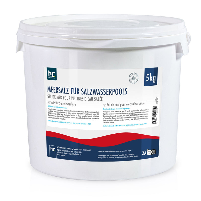 5 kg Meersalz für Salzwasserpools / Salzelektrolyse - Höfer Chemie GmbH