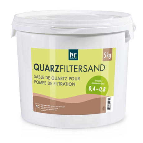 5 kg Premium Quarzsand Filtersand 0,4 - 0,8 mm - Höfer Chemie GmbH