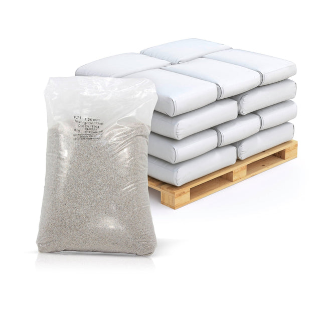 25 kg Premium Quarzsand Filtersand 0,71 - 1,25 mm - Höfer Chemie GmbH