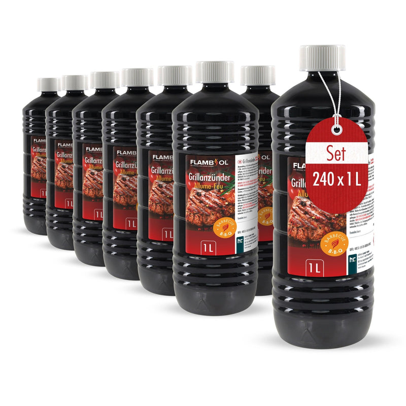 1 L FLAMBIOL® Grillanzünder flüssig für Grills und Feuerstellen in Flasche - Höfer Chemie GmbH