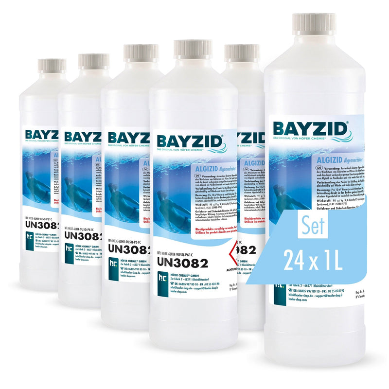 1 L BAYZID® Algizid Algenverhütung für Pools in Flaschen - Höfer Chemie GmbH