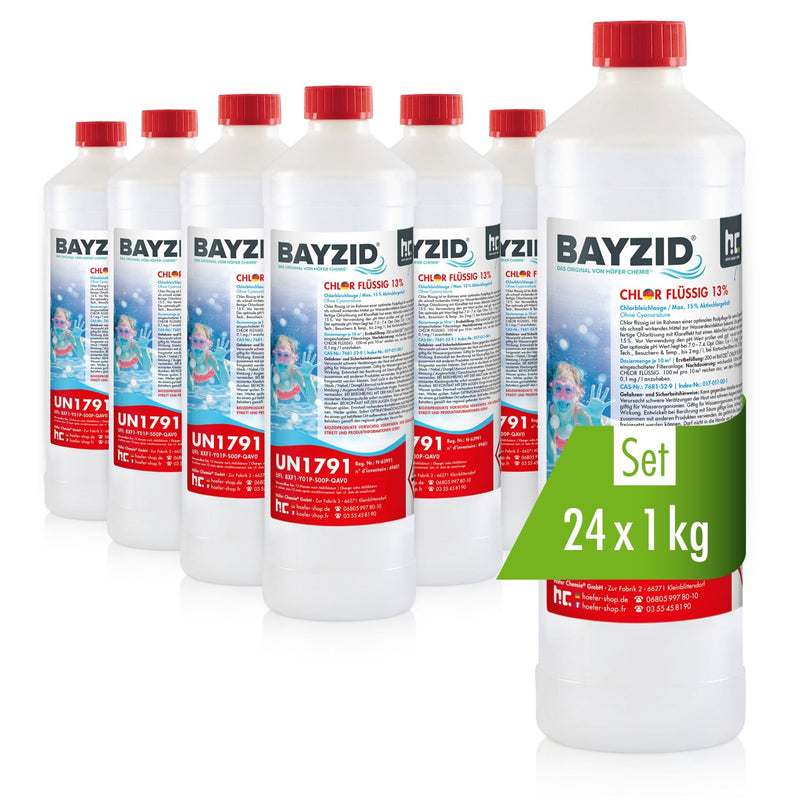 1 kg BAYZID® Chlor 13% flüssig für Pools - Höfer Chemie GmbH