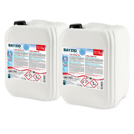 12,5 kg BAYZID® Chlor 13% flüssig für Pools in Kanister - Höfer Chemie GmbH