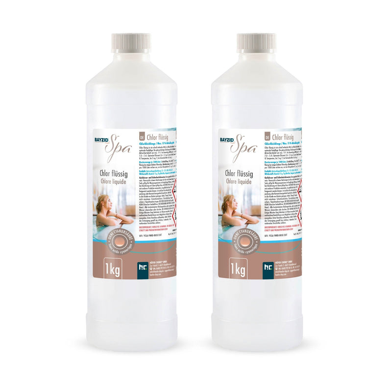 1 kg BAYZID® SPA Chlor flüssig für Whirlpools & Planschbecken - Höfer Chemie GmbH