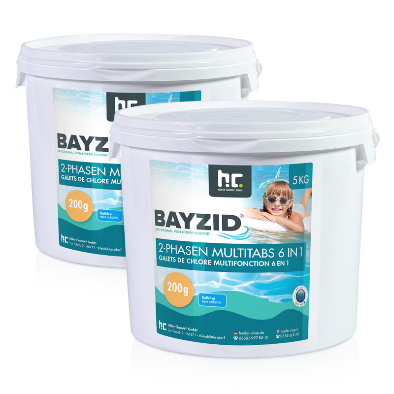 5 kg BAYZID® 2-Phasen-Multitabs 200g 6in1 im Eimer