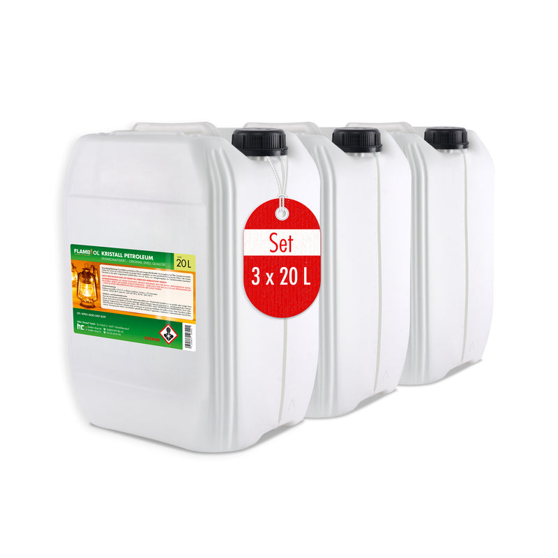 20 L FLAMBIOL® Petroleumstookolie in jerrycans