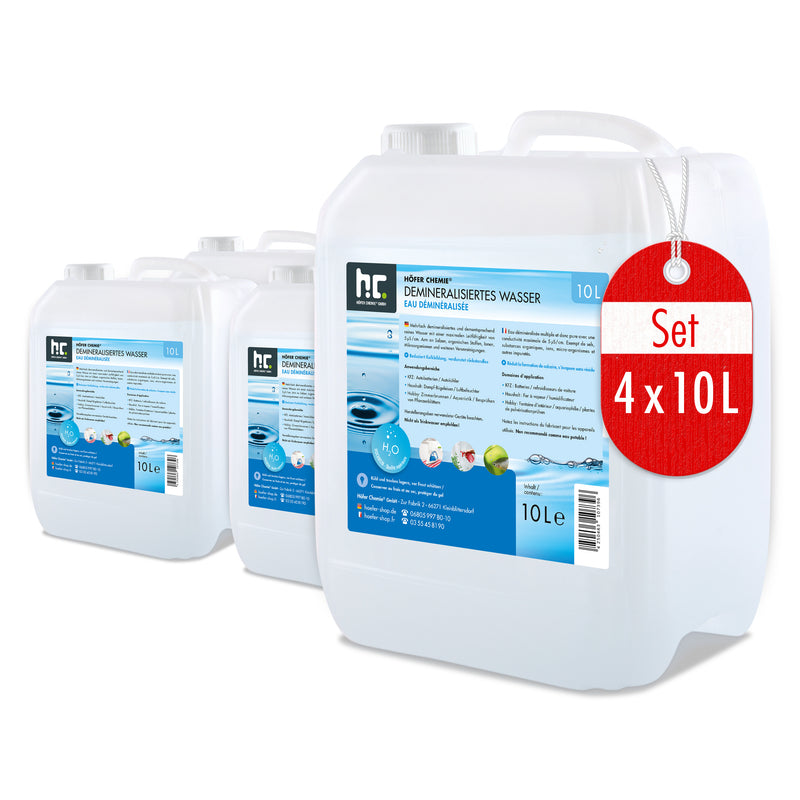 10 L Höfer Chemie® gedemineraliseerd water in jerrycan