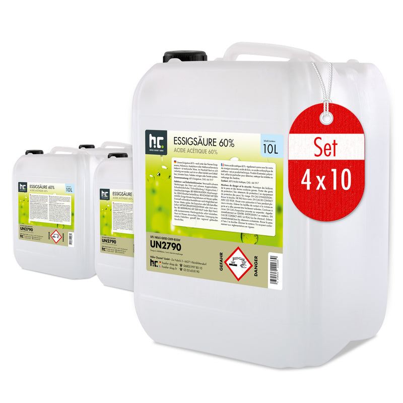 Acide Acétique 60% Höfer Chemie® en bidon de 10 L