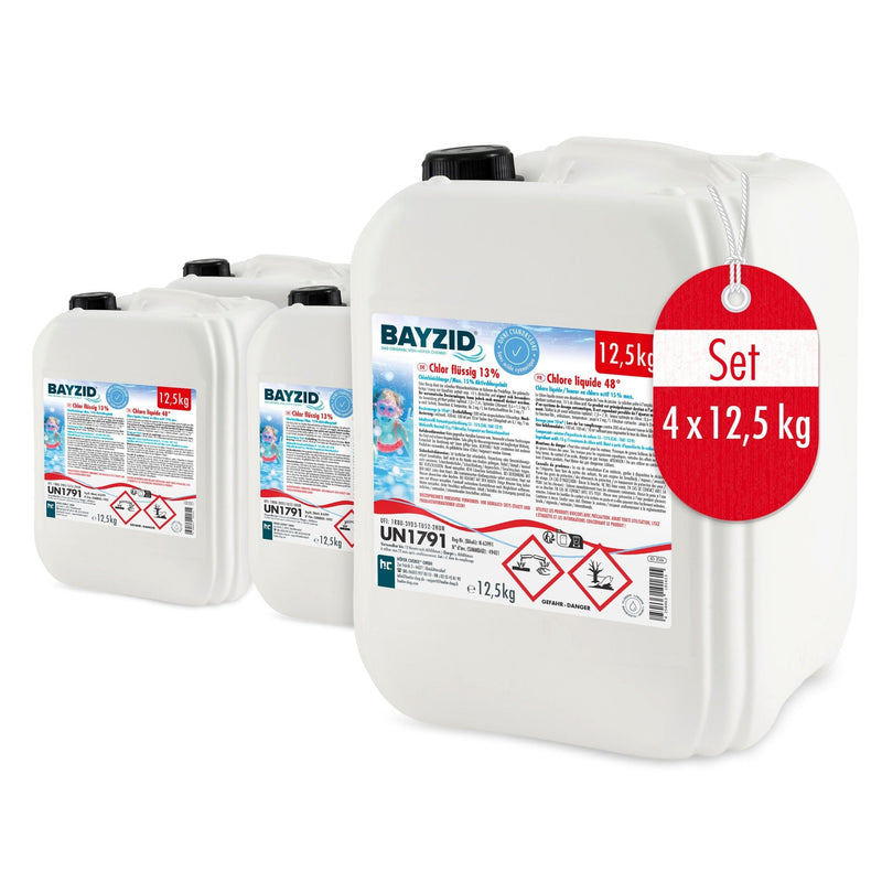 12,5 kg BAYZID® Chlor 13% flüssig für Pools in Kanister - Höfer Chemie GmbH