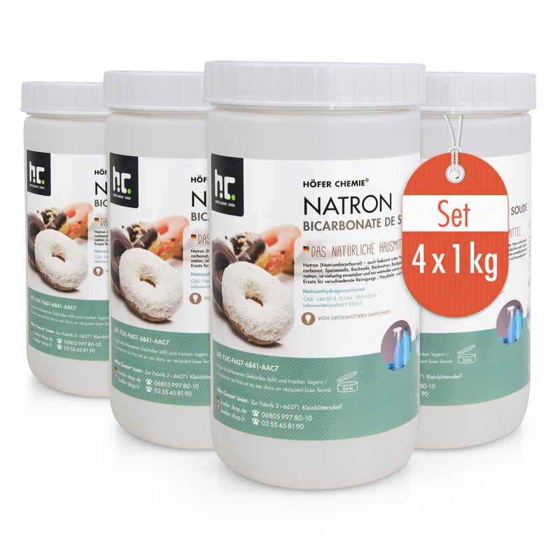 1 kg Höfer Chemie® Natron Zuiveringszout Natriumbicarbonaat in voedingskwaliteit