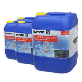 25 kg BAYZID® Chlor 13% flüssig für Pools in Kanister - Höfer Chemie GmbH