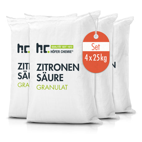 25 kg Zitronensäure Granulat in Lebensmittelqualität