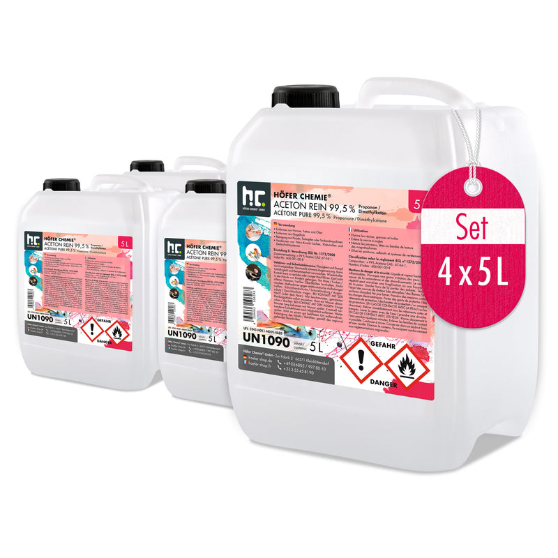 5 L Höfer Chemie® Aceton rein 99,5% in Kanister