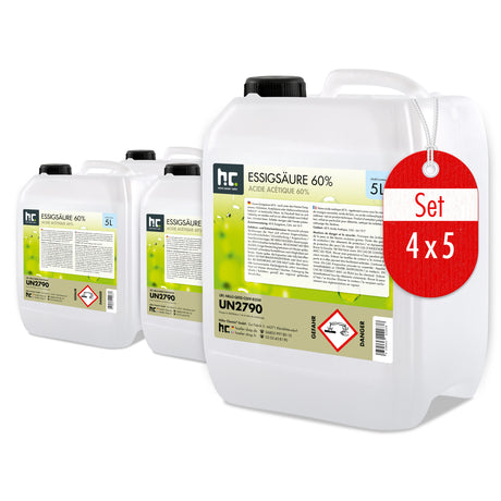 Acide Acétique 60% Höfer Chemie® en bidon de 5 L