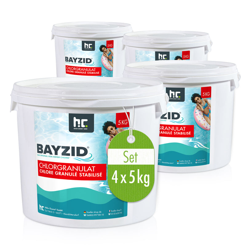 Granulé de chlore choc stabilisé Bayzid® en pot de 5 KG