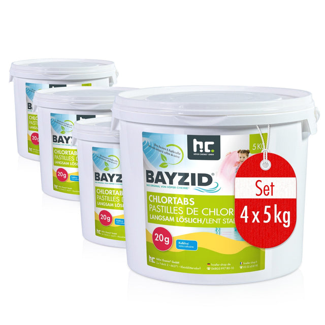 5 kg BAYZID® Chlortabs 20g langsam löslich im Eimer - Höfer Chemie GmbH