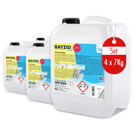 7 kg BAYZID® pH Plus flüssig für Pools in handlichen Kanistern