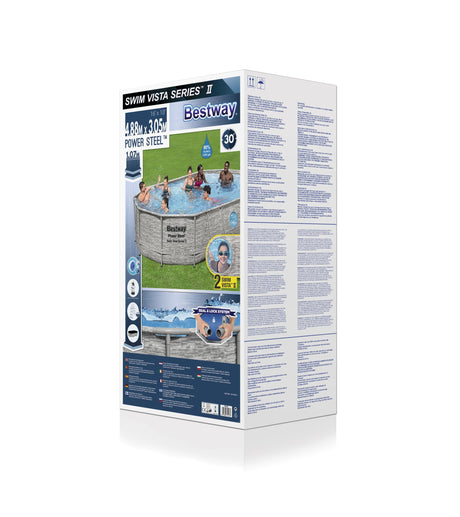 Power Steel™ Swim Vista Series™ Frame Pool Set 488 x 305 x 107 cm