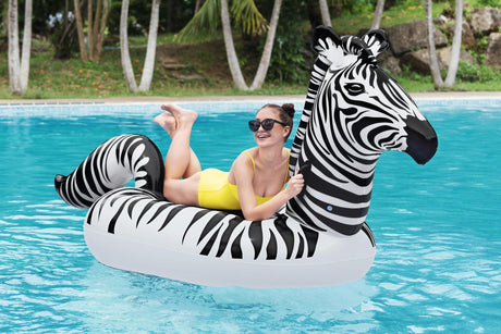 Pool Schwimmtier Zebra für Kinder mit LED-Licht