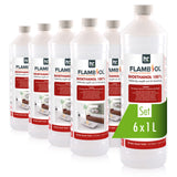 1 L FLAMBIOL® bio-ethanol hoge zuiverheid 100% in flessen voor roestvrijstalen tafelhaarden