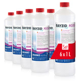 1 L BAYZID® Poolclear - Trübungsbeseitigung für Pool-Filter mit Kartuschen & Filterballs