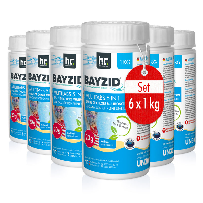 1 kg BAYZID® Multitabs 20g 5in1 für Pools