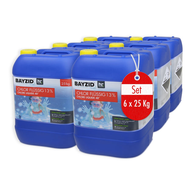 25 kg BAYZID® Chlor 13% flüssig für Pools in Kanister - Höfer Chemie GmbH