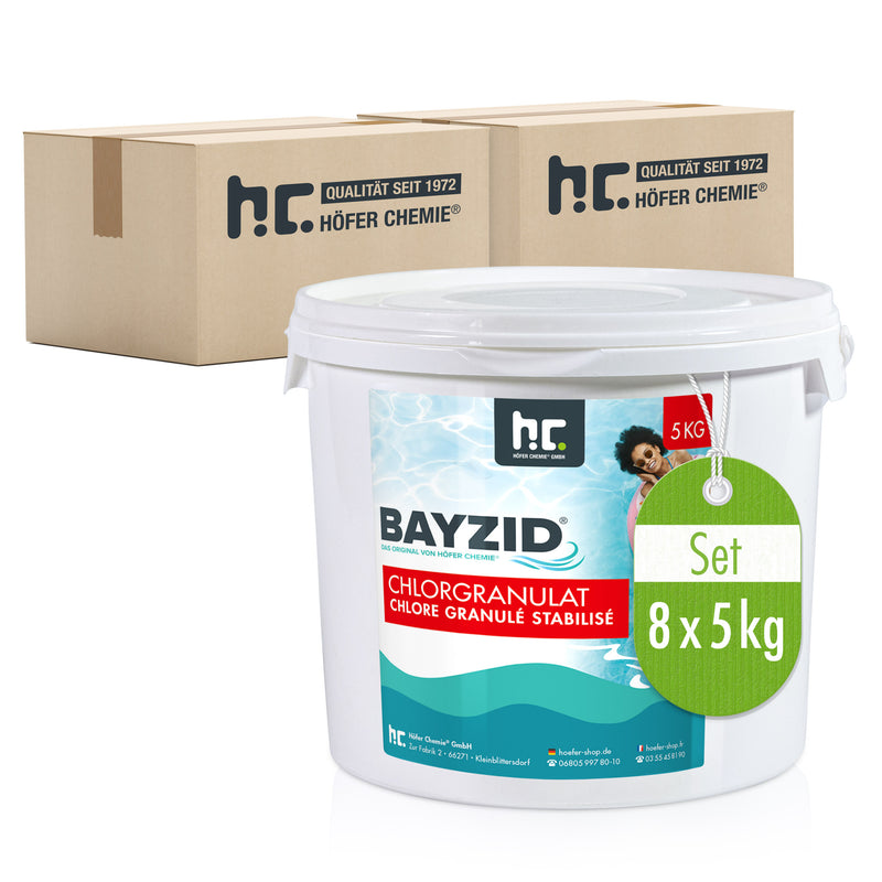 Granulé de chlore choc stabilisé Bayzid® en pot de 5 KG