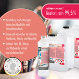 1 L Höfer Chemie® Aceton puur 99,5% in flessen