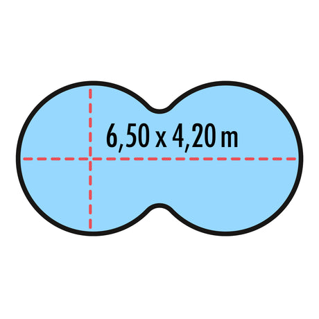 Winter Abdeckplane für achtförmige Pools 6,50 x 4,20 m