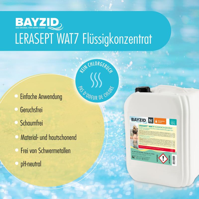 10 L Lerasept® WAT 7 Aktivsauerstoff für Pool und Whirlpool in Kanister