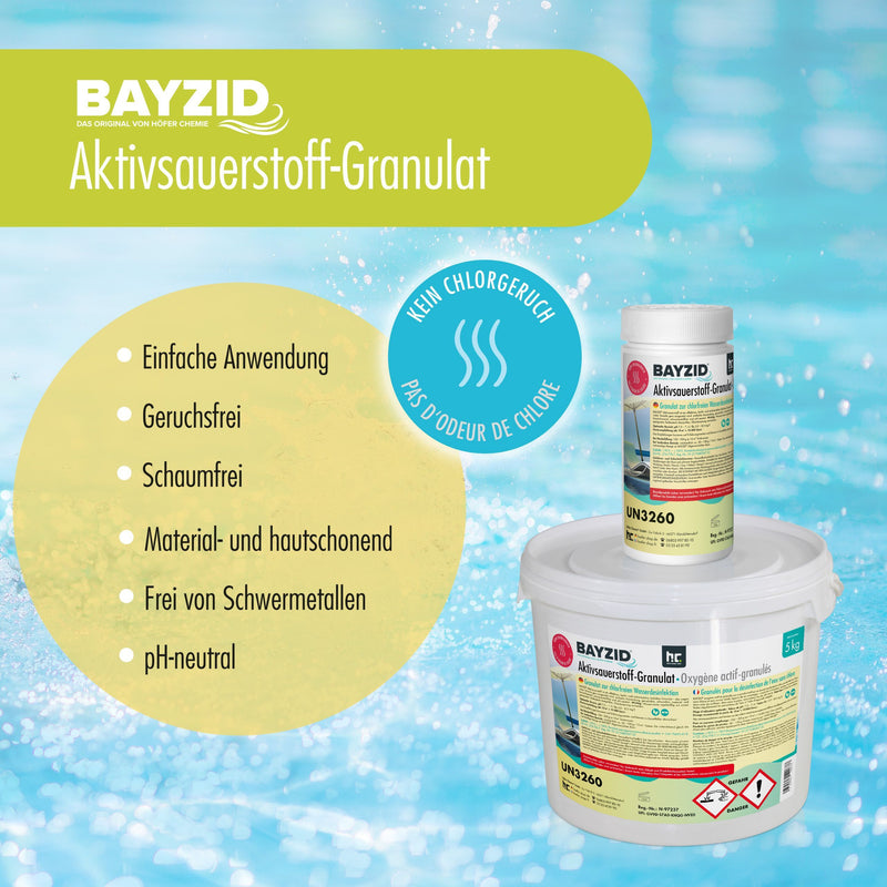 Oxygène actif BAYZID® en granulés en pot de 5 KG