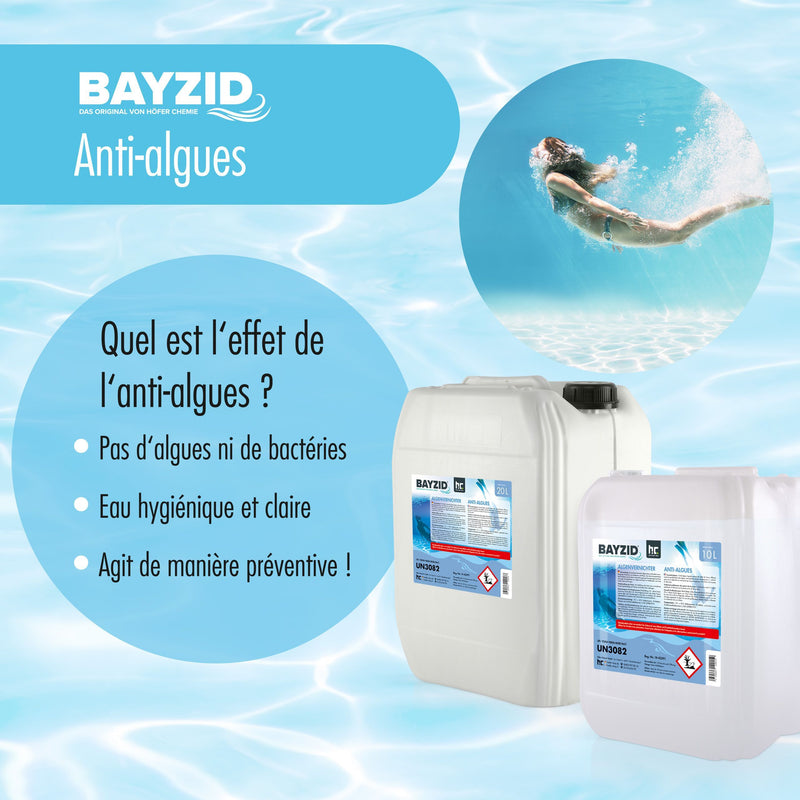 10 L BAYZID® Algizid Algenverhütung für Pools in Kanister