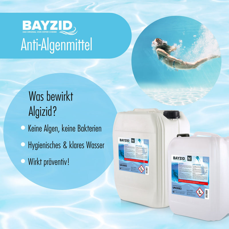 5 L BAYZID® Algizid Algenverhütung für Pools im Kanister