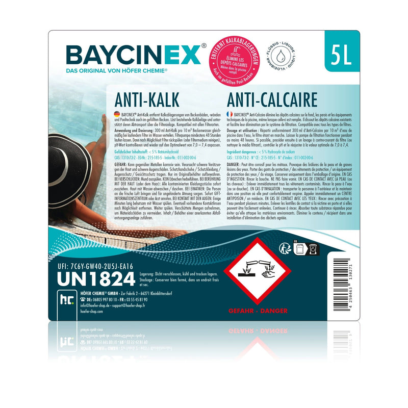 5 L BAYCINEX® Anti-Kalk für Pools