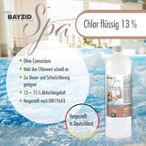 chlore liquide BAYZID® SPA pour spas et pataugeoires en bouteille de 1 KG