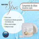 500g Mini pastilles de chlore BAYZID® SPA à dissolution rapide