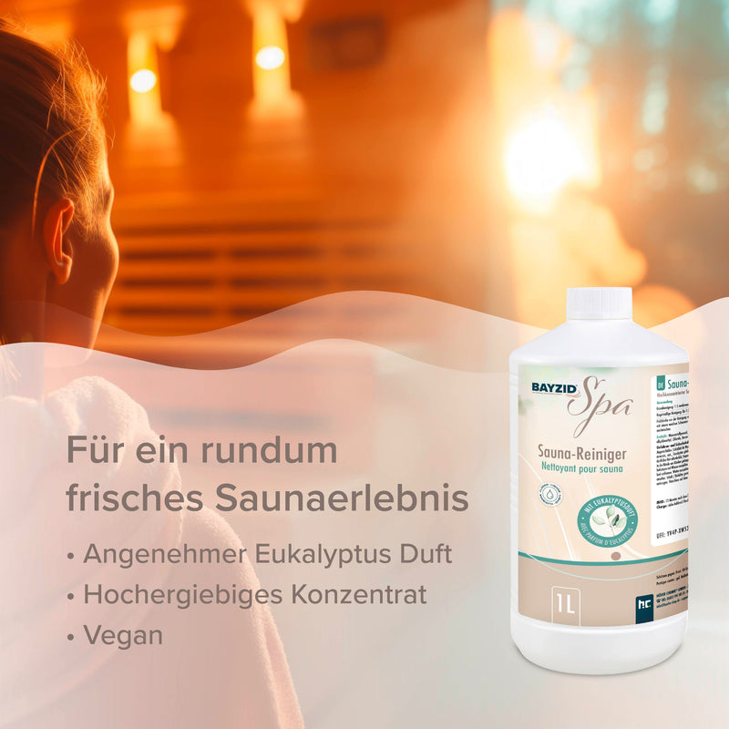1 L BAYZID® SPA Saunareiniger mit Eukalyptusduft - hochkonzentriertes Reinigungsmittel
