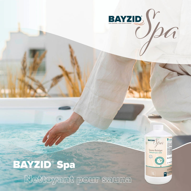 1 L BAYZID® SPA Saunareiniger mit Eukalyptusduft - hochkonzentriertes Reinigungsmittel - Höfer Chemie GmbH